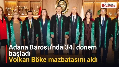 Adana Barosu’nda 34. dönem başladı: Volkan Böke mazbatasını aldı