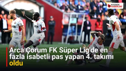Arca Çorum FK Süper Lig’de en fazla isabetli pas yapan 4. takımı oldu