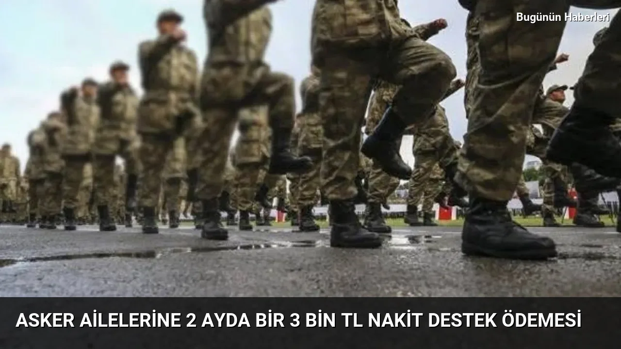Asker ailelerine 2 ayda bir 3 bin TL nakit destek ödemesi