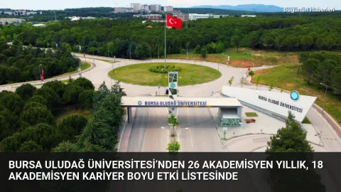 Bursa Uludağ Üniversitesi’nden 26 akademisyen yıllık, 18 akademisyen kariyer boyu etki listesinde