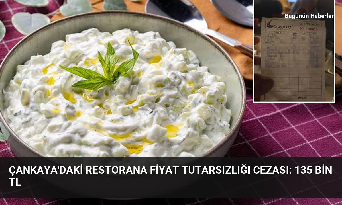 Çankaya’daki restorana fiyat tutarsızlığı cezası: 135 bin TL