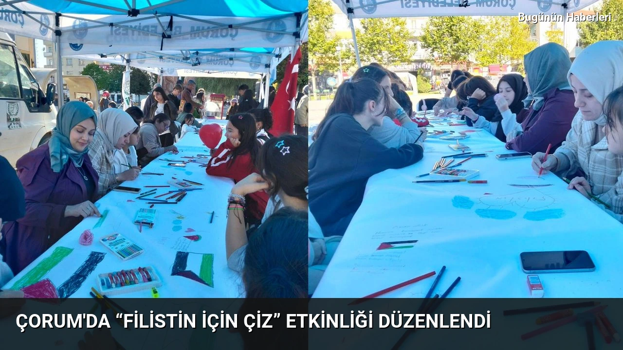 Çorum’da “Filistin İçin Çiz” etkinliği düzenlendi