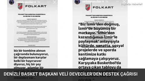 Denizli Basket Başkanı Veli Deveciler’den destek çağrısı