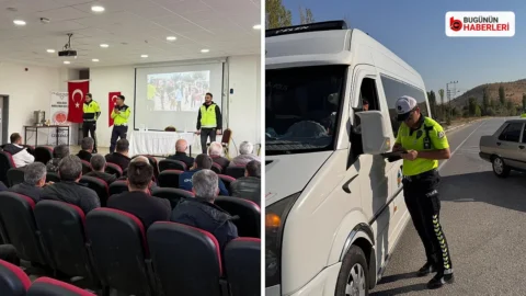 Doğanşehir’de servis sürücülerine trafik güvenliği eğitimi verildi