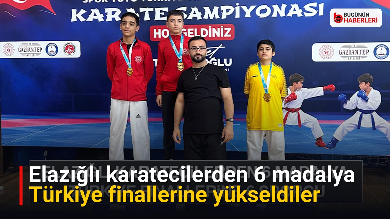 Elazığlı karatecilerden 6 madalya: Türkiye finallerine yükseldiler