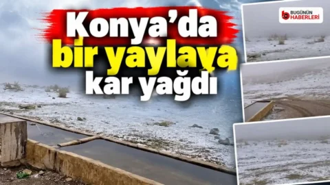 Ereğli ve Halkapınar arasında kış: Arapgıran Yaylası’na kar yağdı