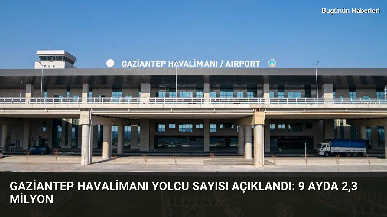 Gaziantep Havalimanı yolcu sayısı açıklandı: 9 ayda 2,3 milyon