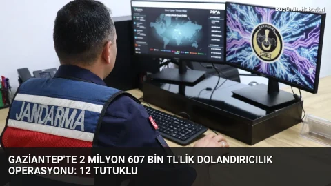Gaziantep’te 2 milyon 607 bin TL’lik dolandırıcılık operasyonu: 12 tutuklu