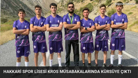 Hakkari Spor Lisesi kros müsabakalarında kürsüye çıktı