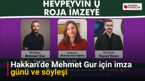 Hakkari’de Mehmet Gur için imza günü ve söyleşi