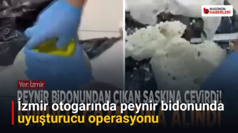 İzmir otogarında peynir bidonunda uyuşturucu operasyonu