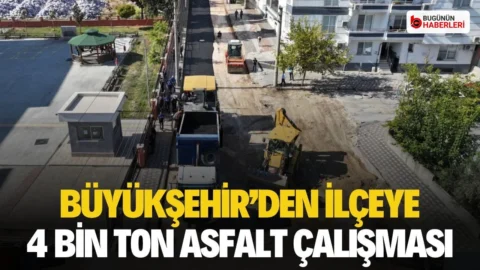 Kırkağaç’ta sıcak asfalt çalışması: 4 bin ton asfalt serilecek