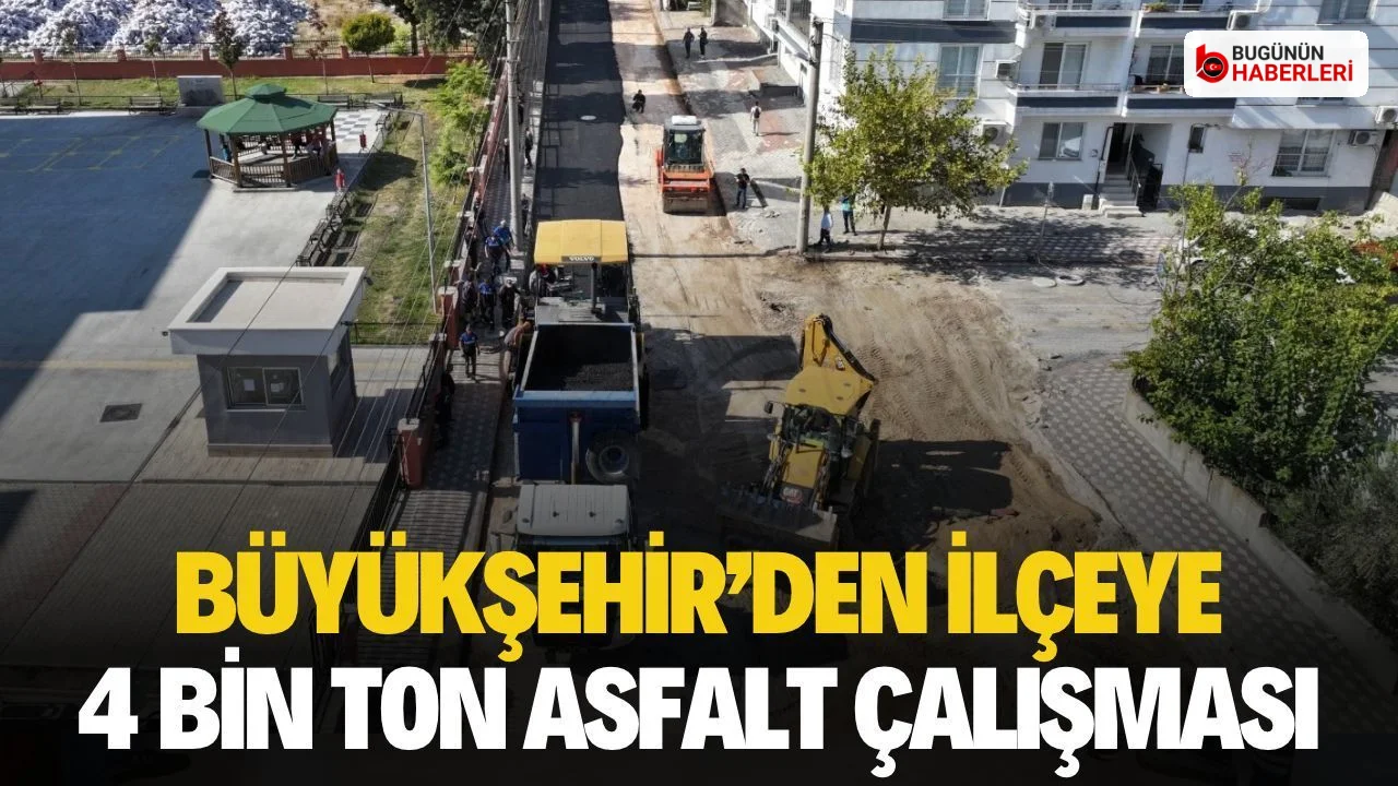 Kırkağaç’ta sıcak asfalt çalışması: 4 bin ton asfalt serilecek