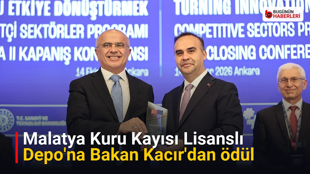 Malatya Kuru Kayısı Lisanslı Depo’na Bakan Kacır’dan ödül