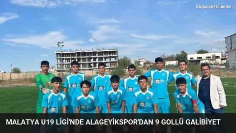 Malatya U19 Ligi’nde Alageyikspor’dan 9 gollü galibiyet
