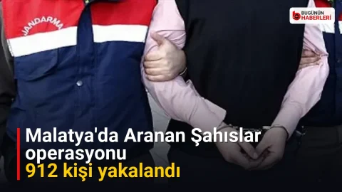 Malatya’da Aranan Şahıslar operasyonu: 912 kişi yakalandı