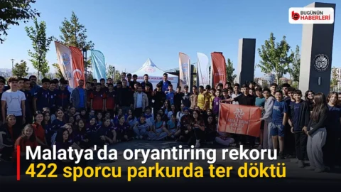 Malatya’da oryantiring rekoru: 422 sporcu parkurda ter döktü