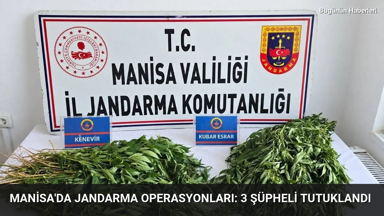 Manisa’da jandarma operasyonları: 3 şüpheli tutuklandı