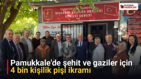 Pamukkale’de şehit ve gaziler için 4 bin kişilik pişi ikramı