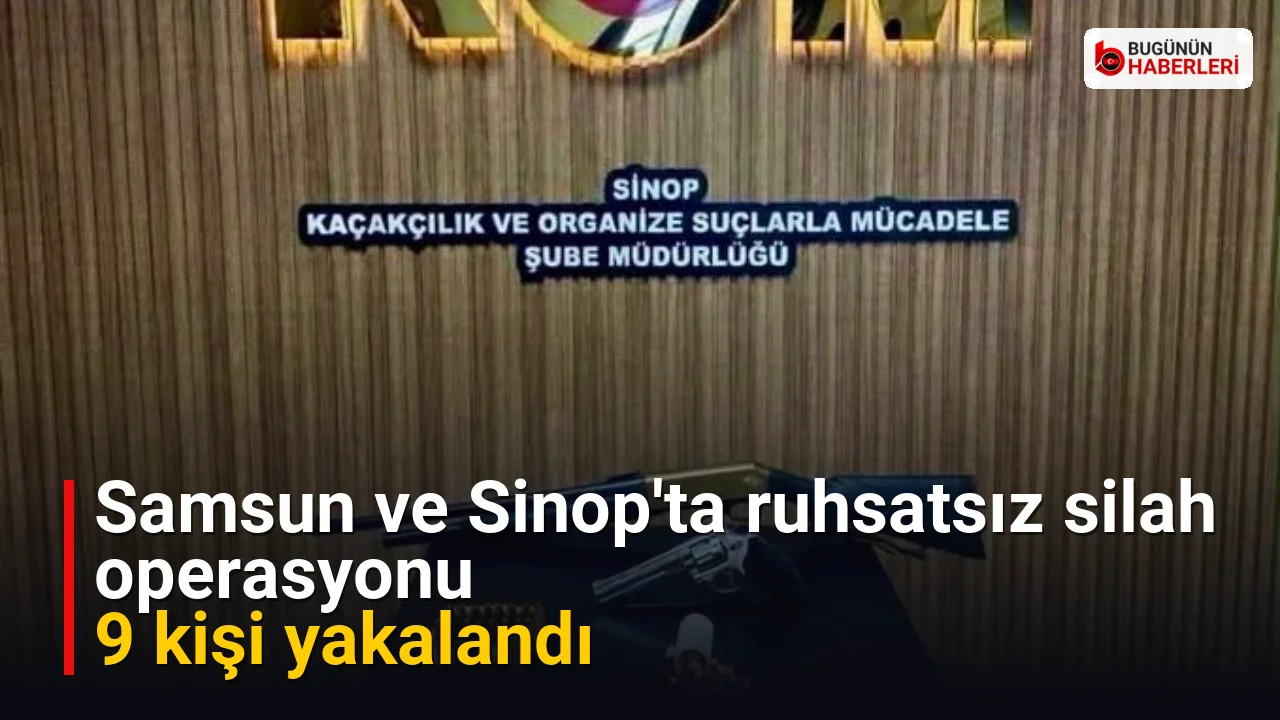 Samsun ve Sinop’ta ruhsatsız silah operasyonu: 9 kişi yakalandı