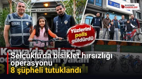 Selçuklu’da bisiklet hırsızlığı operasyonu: 8 şüpheli tutuklandı