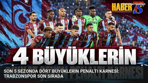 Son 5 sezonda dört büyüklerin penaltı karnesi: Trabzonspor son sırada