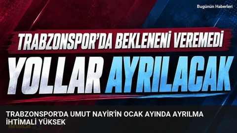 Trabzonspor’da Umut Nayir’in ocak ayında ayrılma ihtimali yüksek