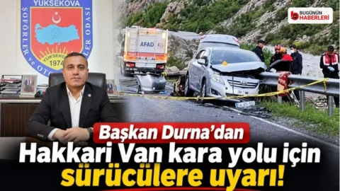 Yüksekova’da sürücülere Van kara yolu uyarısı