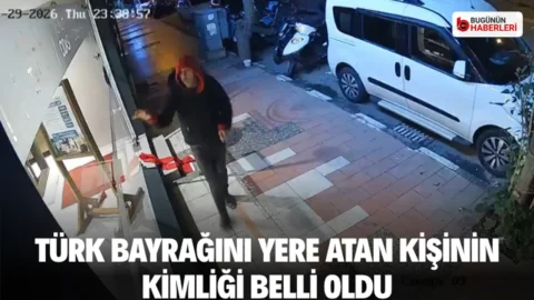 Yunusemre’de bayrağı yere atan şüpheli tespit edildi: Adli işlem başlatıldı