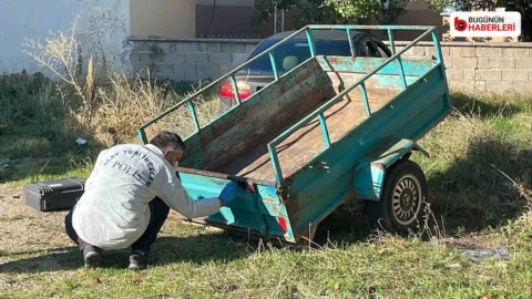 Ziya Gökalp Mahallesi’nde çalınan römork evinin yanına bırakıldı